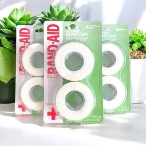 Band-Aid First Aid Hurt-Free Medical Adhesive Paper Tape for Wound Care x3